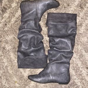 Knee high pleather boots